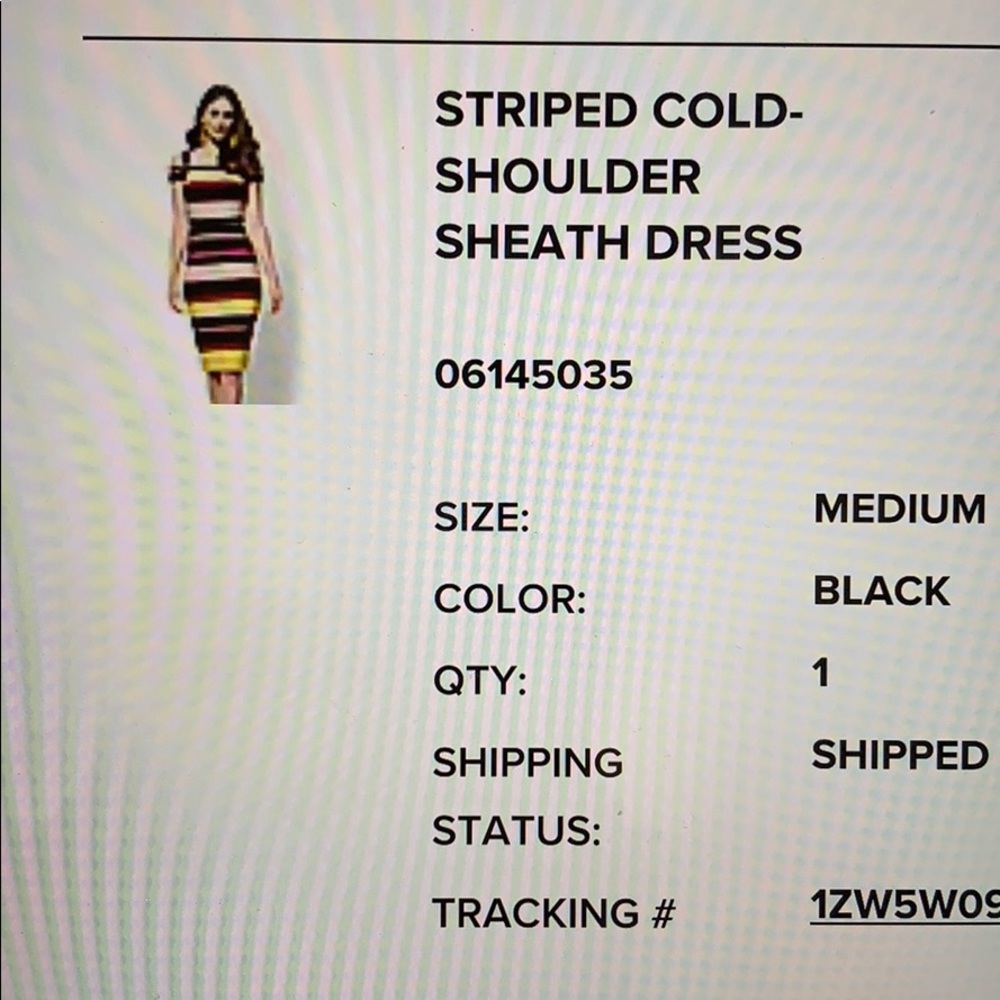 Striped shoulder Dress